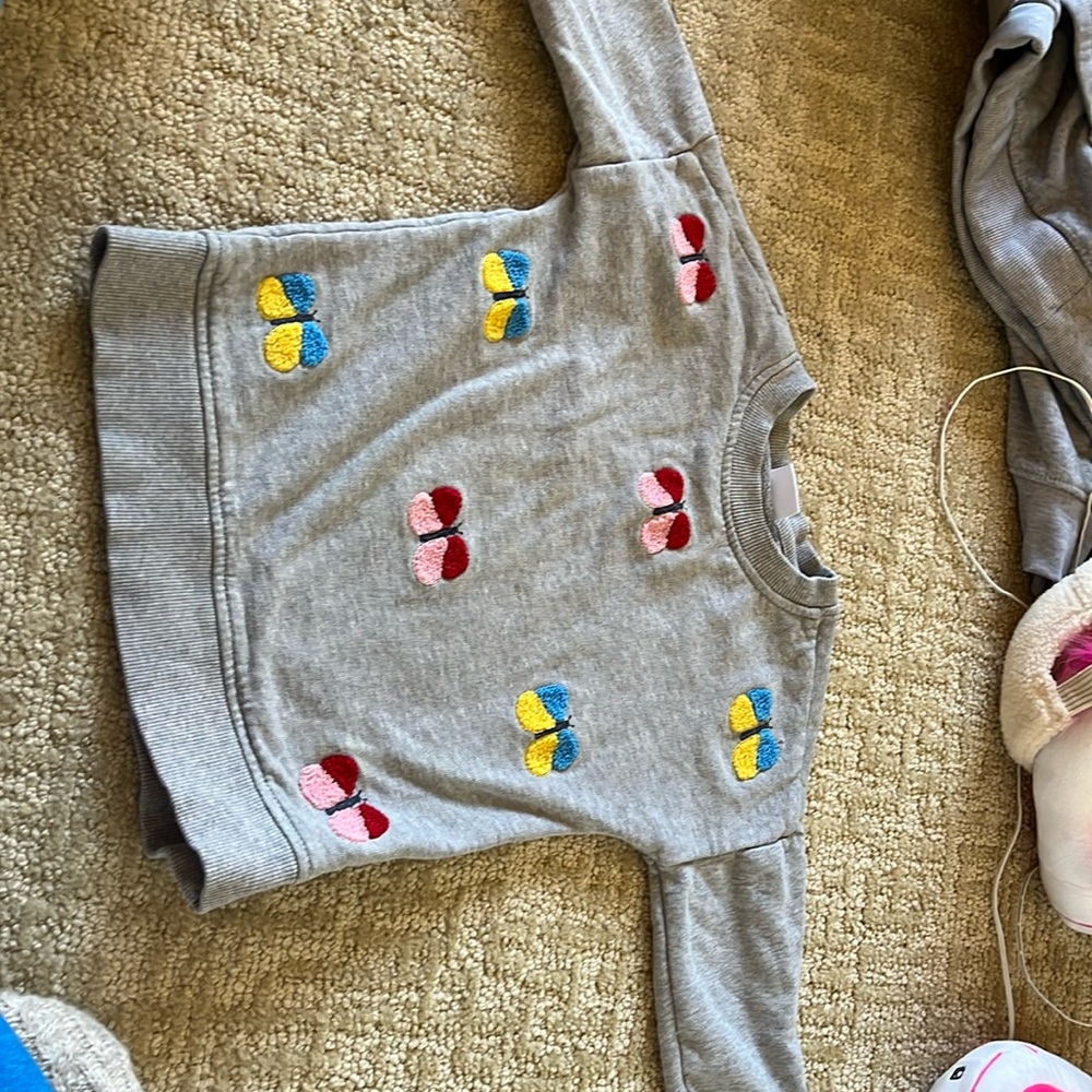 Hanna Andersson size 4 butterfly sweater